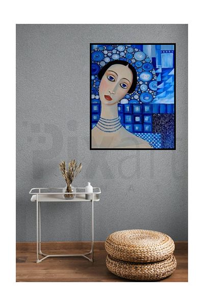 pixartsanat Woman Portrait Pixart Art Diamond Mosaic Painting Diamond Turkey 46*56