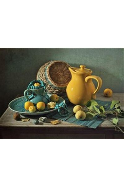 pixartsanat Yellow Fruits And Objects Pixart Art Diamond Mosaic Painting Diamond Türkiye53*41