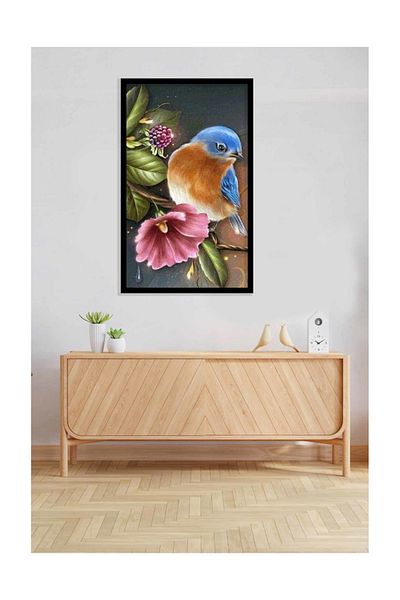 pixartsanat Baby Bird on Branch PixArt Art Diamond Mosaic Painting Diamond Turkey 35*55