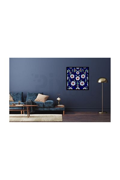 pixartsanat White Flowers Pixart Art Diamond Mosaic Painting Diamond Turkey 52*52