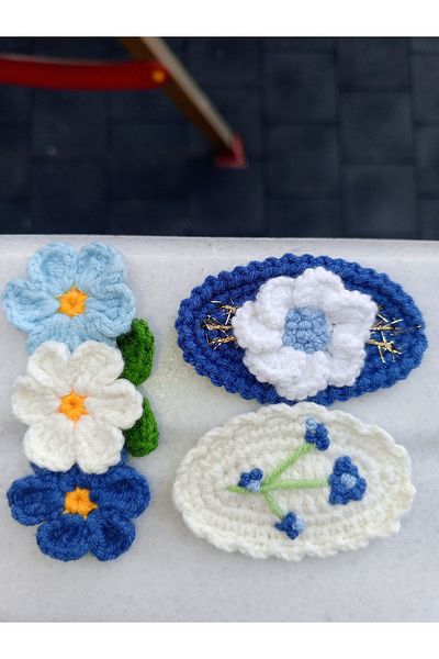 Jolly accesory Buckle Colored Knitted Snap Set for Mother and Child