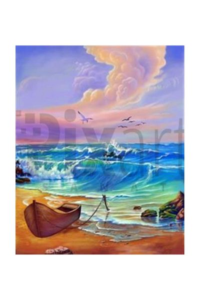 pixartsanat Waves in the Sea Pixaart Art Diamond Mosaic Painting Diamond Turkey 45*55