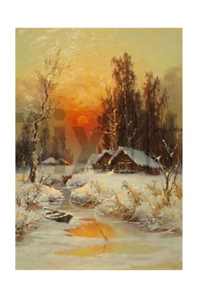 pixartsanat Winter Sun Pixart Art Diamond Mosaic Painting Diamond Turkey 41*58