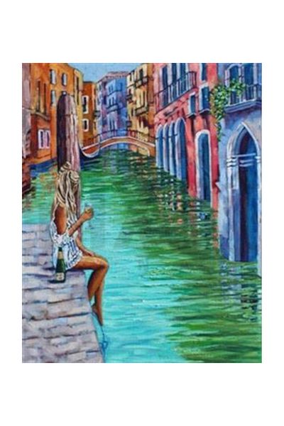 pixartsanat Venice Girl Pixart Art Diamond Mosaic Painting Diamond Turkey 48*58
