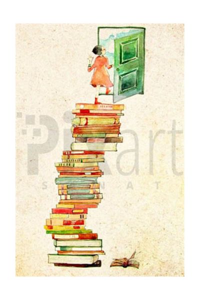 pixartsanat Rise with Books Pixart Art Diamond Mosaic Painting Diamond Türkiye 40*60