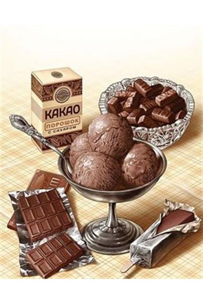 pixartsanat Cocoa Ice Cream And Chocolate Pixart Art Diamond Mosaic Painting Diamond Türkiye 56*69