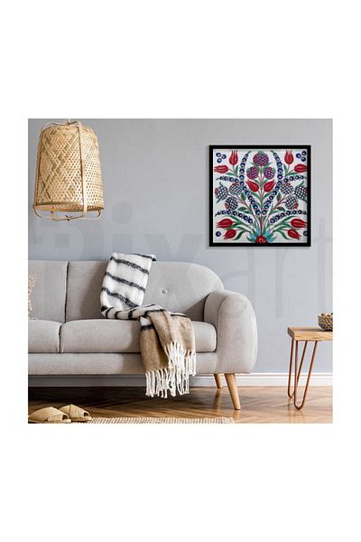 pixartsanat Tulip Tile Pattern Pixart Art Diamond Mosaic Painting Diamond Turkey 53*53