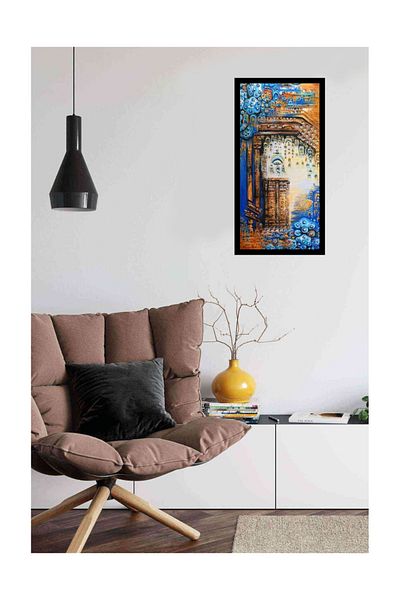 pixartsanat Yellow And Blue Tones Pattern Pixart Art Diamond Mosaic Painting Diamond Türkiye 38*71