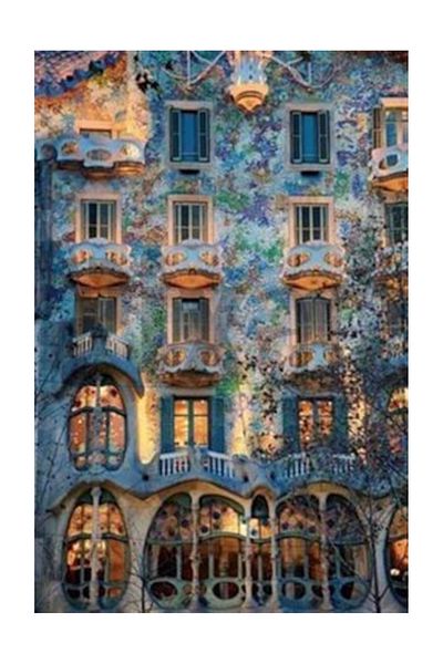 pixartsanat Barcelona Houses Pixart Art Diamond Mosaic Painting Diamond Turkey 41*74