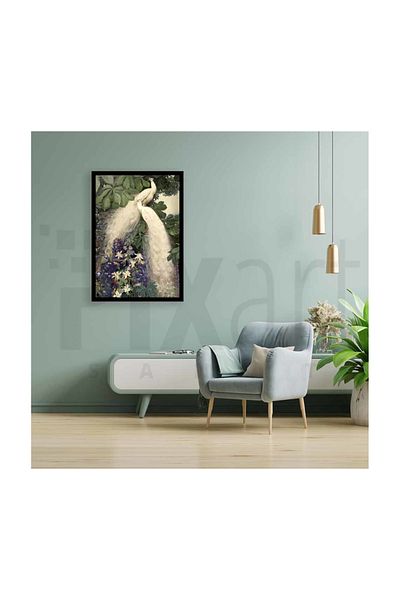 pixartsanat White Peacocks And Flowers Pixart Art Diamond Mosic Painting Daimond Turkey 50*71