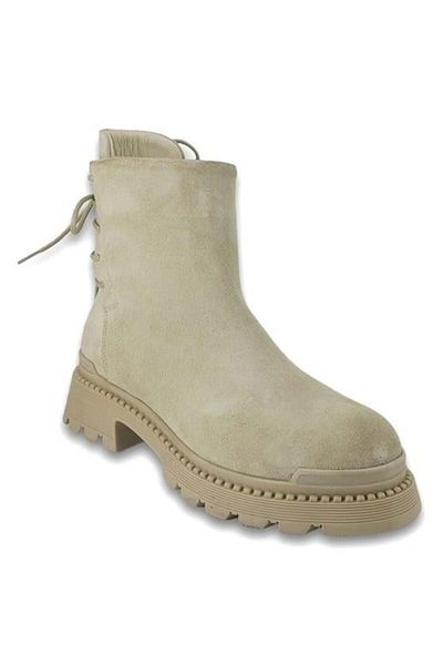 ALBİNİ Albini 10003 Genuine Leather Casual Boots-Beige