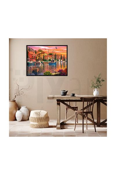 pixartsanat Beach Town Pixart Art Diamond Mosaic Painting Diamond Turkey 69*51
