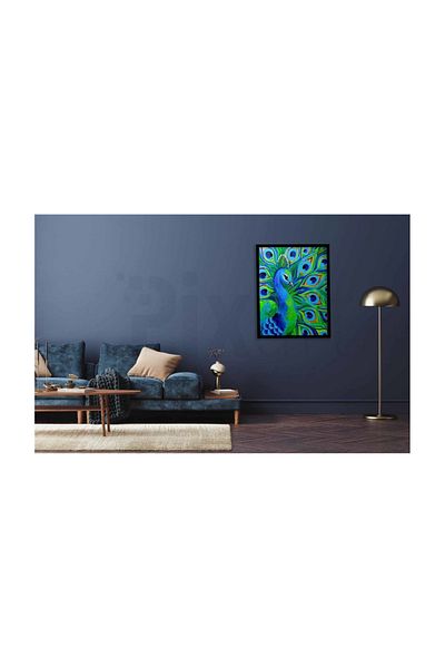 pixartsanat Green Peacock Drawing Pixart Art Diamond Mosaic Painting Daimond Turkey 48*60