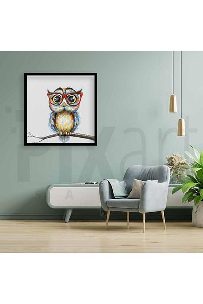 pixartsanat Owl, 30.48 x 30.48 cm PixArt Art Diamond Mosaic Painting Diamond Turkey