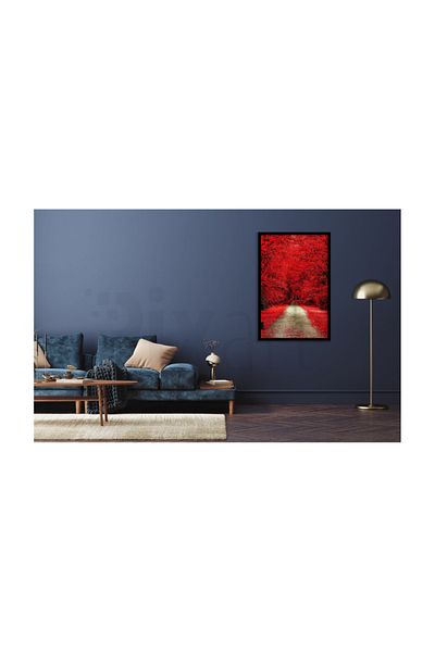 pixartsanat Red Road Pixart Art Diamond Mosaic Painting Diamond Türkiye 40*60