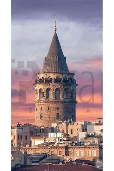pixartsanat Galata Tower And Morning Lights Pixart Art Diamond Mosaic Painting Diamond Türkiye 37*69