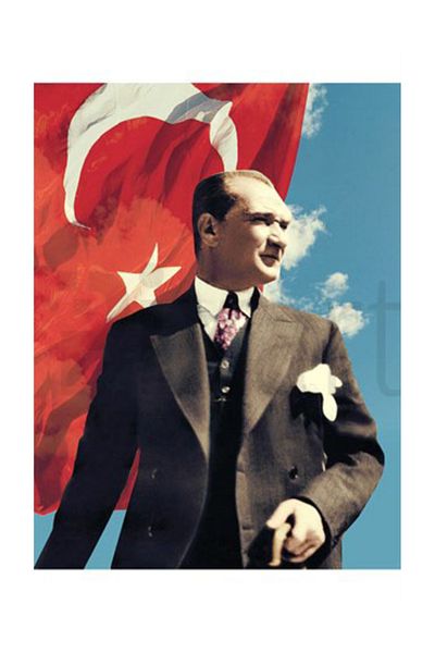 pixartsanat Mustafa Kemal Atatürk And Flag Pixart Art Diamond Mosaic Painting Diamond Türkiye 45*60