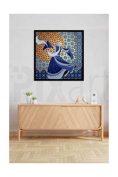 pixartsanat Whirling Dervish Pixart Art Diamond Mosaic Painting Diamond Türkiye 79*81