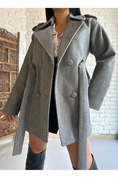 moneta boutique Γυναικείο κοντό παλτό με κουμπιά με επένδυση