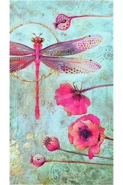 pixartsanat Pink Dragonfly Pixart Art Diamond Mosic Painting Daimond Turkey 58*102