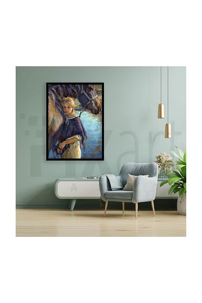 pixartsanat Horse And Woman Pixart Art Diamond Mosaic Painting Diamond Turkey 48*66