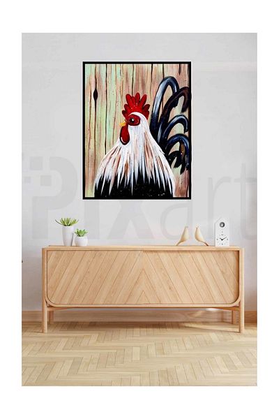 pixartsanat Rooster Pixart Art Diamond Mosaic Painting Diamond Turkey 40*50