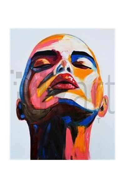 pixartsanat Colorful Face Pixart Art Diamond Mosaic Painting Diamond Turkey 41*53