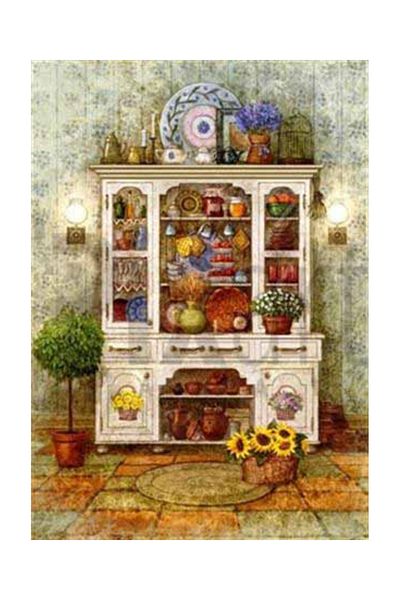 pixartsanat Old Kitchen Cabinet Pixart Art Diamond Mosaic Painting Diamond Türkiye 41*56
