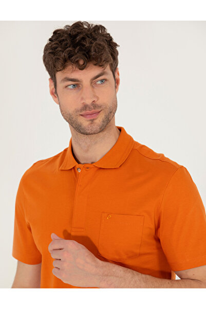 Pierre Cardin Καφέ μπλουζάκι Mercerized Polo Neck Regular Fit 50262668-VR040