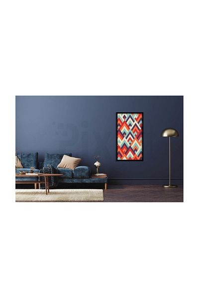 pixartsanat Pixart Geometric Pattern Diamond Mosaic Diamond - Colorful, Turkey 38*69