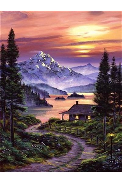 pixartsanat Pixart Art Diamond Mosaic Painting in Mountain Skirts Diamond Turkey 40*55