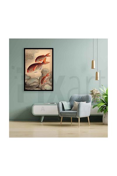pixartsanat Turucucu Fishes in Pale Painting Pixart Art Diamond Mosic Painting Daimond Türkiye 58*83