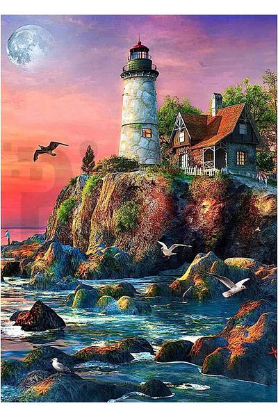 pixartsanat Lighthouse 30*40 PixArt Art Diamond Mosaic Painting Diamond Turkey