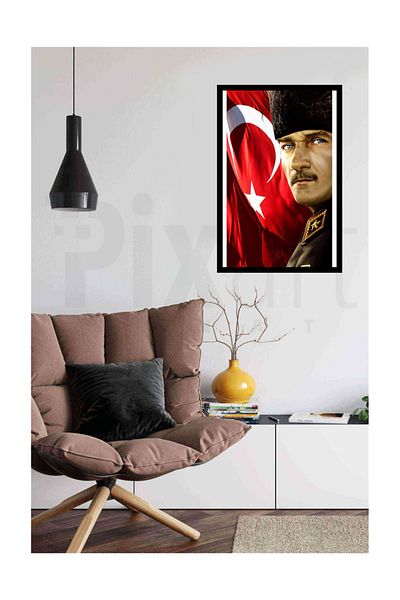 pixartsanat Mustafa Kemal And Flag Pixart Art Diamond Mosaic Painting Diamond Türkiye 40*60