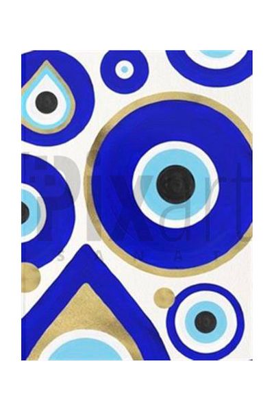 pixartsanat Different Shapes Evil Eye Pixart Art Diamond Mosaic Painting Diamond Türkiye 42*56