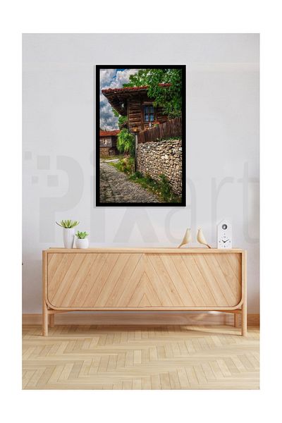pixartsanat Stone Wall And Wooden House Pixart Art Diamond Mosaic Painting Diamond Türkiye 40*60