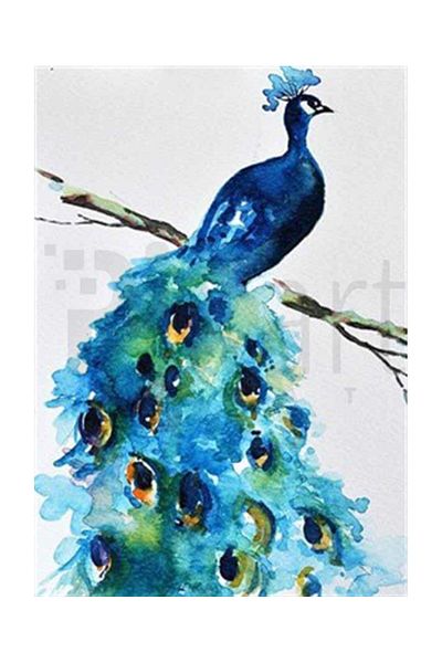 pixartsanat Peacock from the Most Beautiful Shades of Blue Pixart Art Diamond Mosaic Painting Daimond Turkey 42*59