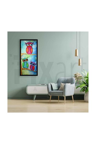 pixartsanat Sweet Owl Family Pixart Art Diamond Mosic Painting Daimond Turkey 32*68