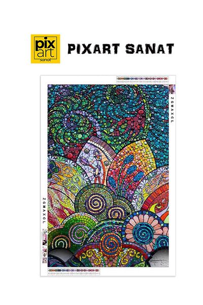 pixartsanat Colorful Patterns 40x60 PixArt Art Diamond Mosaic Painting Diamond Türkiye