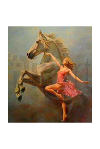 pixartsanat Dansçı Kız Ve Atın Uyumu Pixart Sanat Elmas Mozaik Tablo Diamond ...