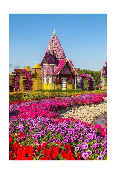pixartsanat Floral Road Pixart Art Diamond Mosaic Painting Diamond Türkiye 40*60