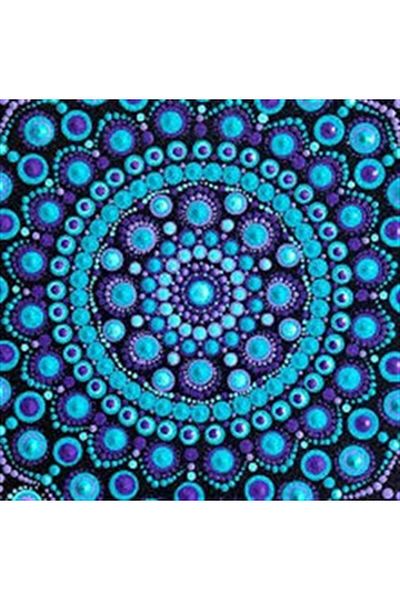 pixartsanat Blue Purple Pattern Pixart Art Diamond Mosaic Painting Diamond Turkey 76*78