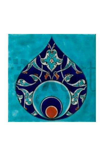 pixartsanat Turquoise Tile Patterned - Diamond Mosaic Diamond Painting 68*68