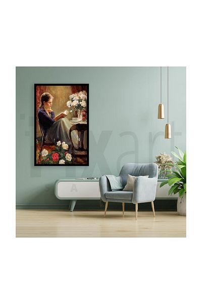 pixartsanat Girl Reading a Book Pixart Art Diamond Mosaic Painting Diamond Türkiye 41*58
