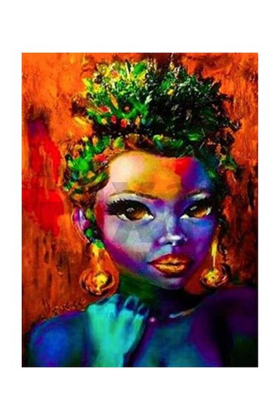 pixartsanat Big Eyed Hybrid Woman Pixart Art Diamond Mosaic Painting Diamond Turkey 53*71