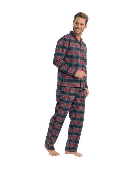 U.S. Polo Assn. Us Polo Assn. 18852 - Plaid Neck Buttoned Shirt and Pajama Set