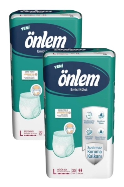 ÖNLEM Emici Külot Hasta Bezi Eko Büyük Boy L Beden 30 Lu X 2 Adet