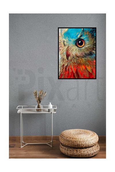 pixartsanat Owl Eye Pixart Art Diamond Mosic Painting Daimond Türkiye 55*73