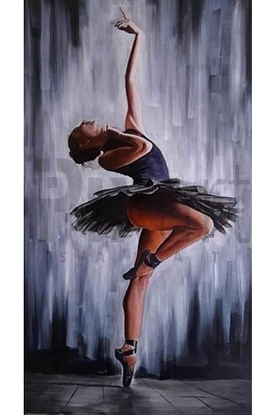 pixartsanat Elegant Ballerina Pixart Art Diamond Mosaic Painting Diamond Turkey 30*56