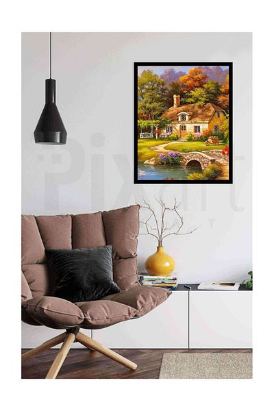 pixartsanat Coming Home Stone Bridge Pixart Art Diamond Mosaic Painting Diamond Türkiye 48*61